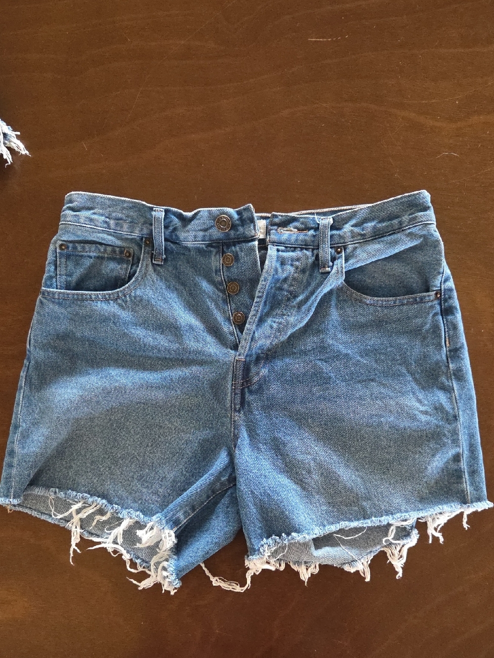 Z Supply High-Rise Freyed Hem Denim Shorts - Size-28. Only worn 1x.